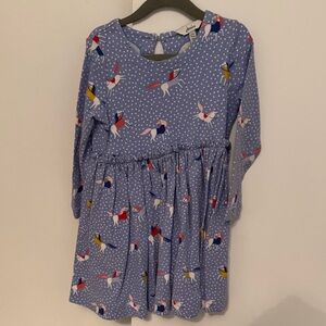 Joules Blue Kids Dress with Playful Print